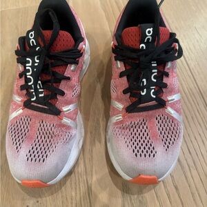 On Running Women's Red and Black Athletic Shoes